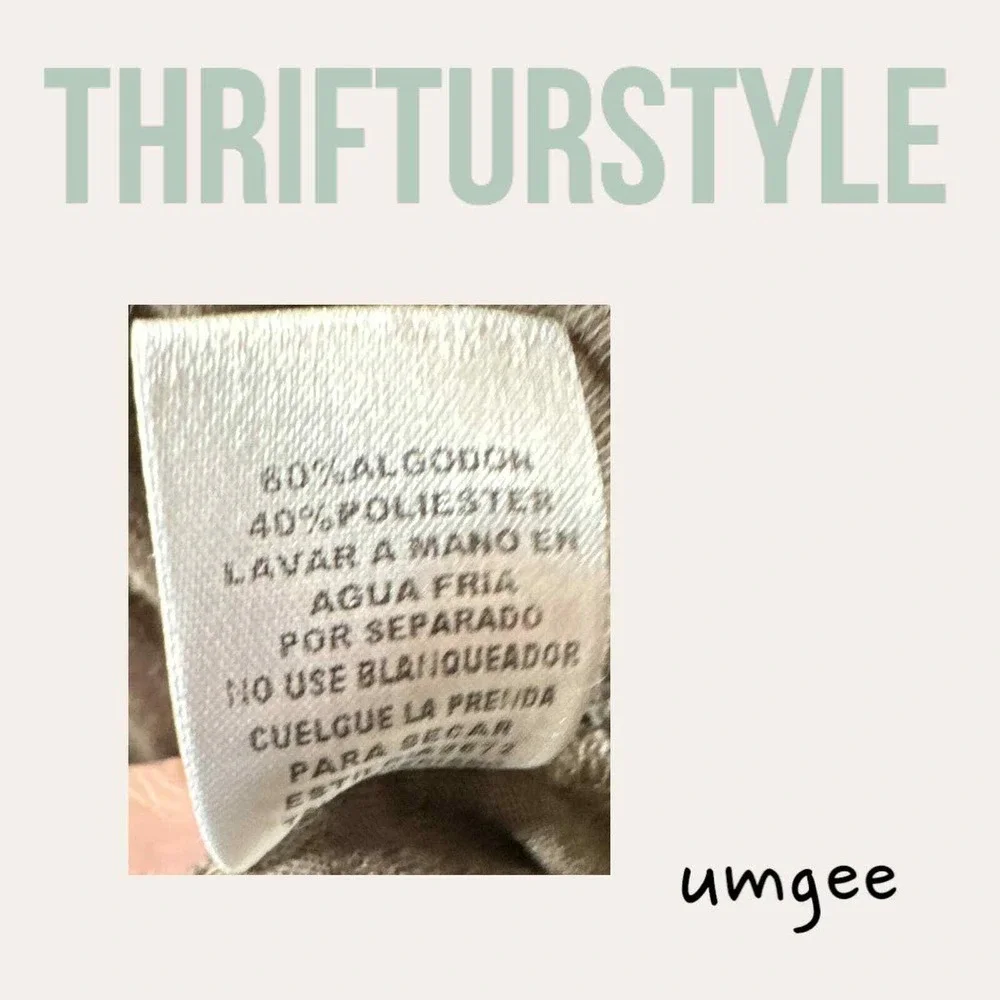 Umgee Tunic Top Olive Green Long‎ Sleeve Fringed Hem Detail Casual Comfy - Picture 6 of 6